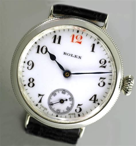 1917 rolex watch|Rolex Sterling Silver Officers Trench Wristwatch, 1917 .